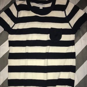 Old Navy striped short sleeved sweater